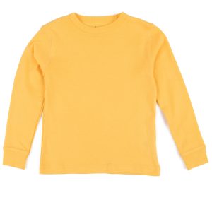 Kinder Langarm T-Shirt klassische feste Farbe