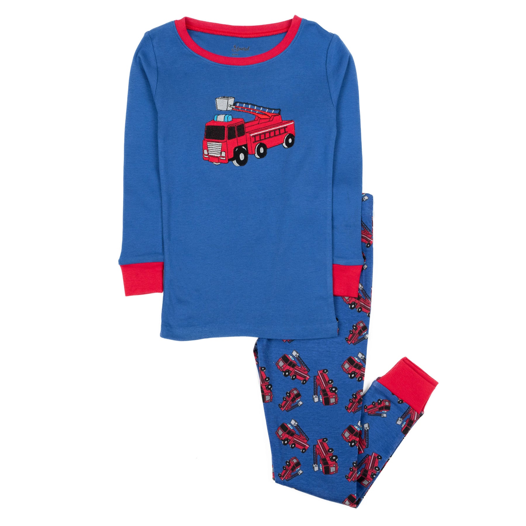 Kinder zweiteilige Baumwolle Pyjamas Feuerwehrauto