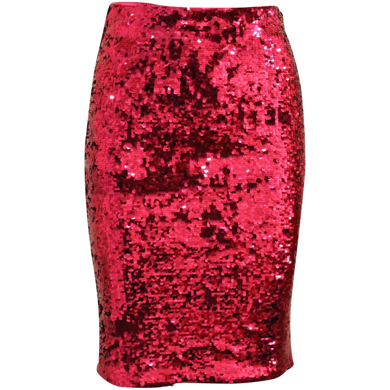 Alice & Olivia Ramos Pailletten Bleistiftrock in Fuchsia Rosa Polyester