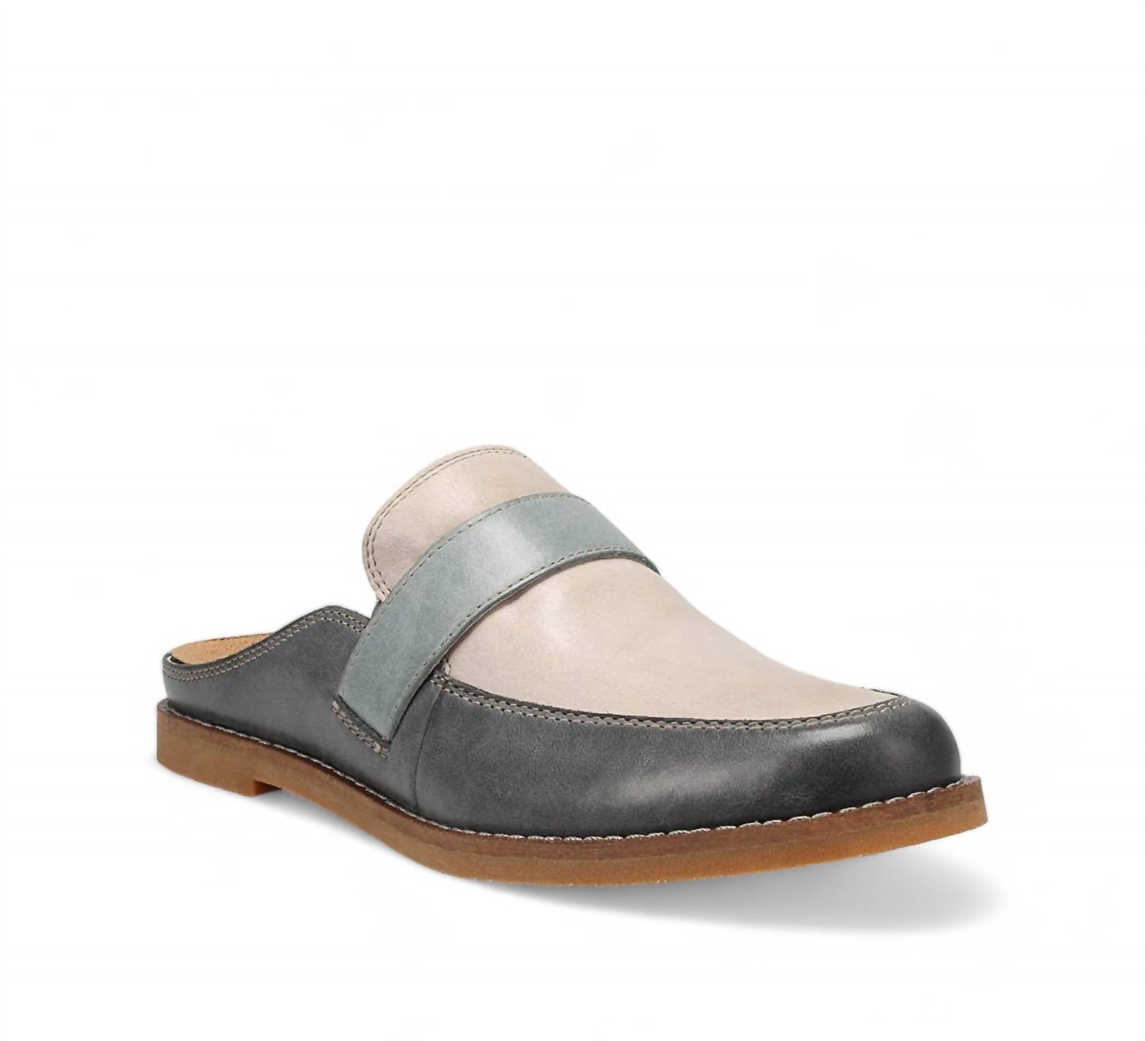 Damen Royal Slip On Loafer – Mittlere Breite in Stahl/Taupe Mehrfarbig