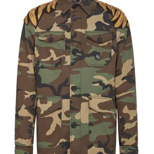 Safari Baumwolle Jacke Camo goldene Adler 7676510928956