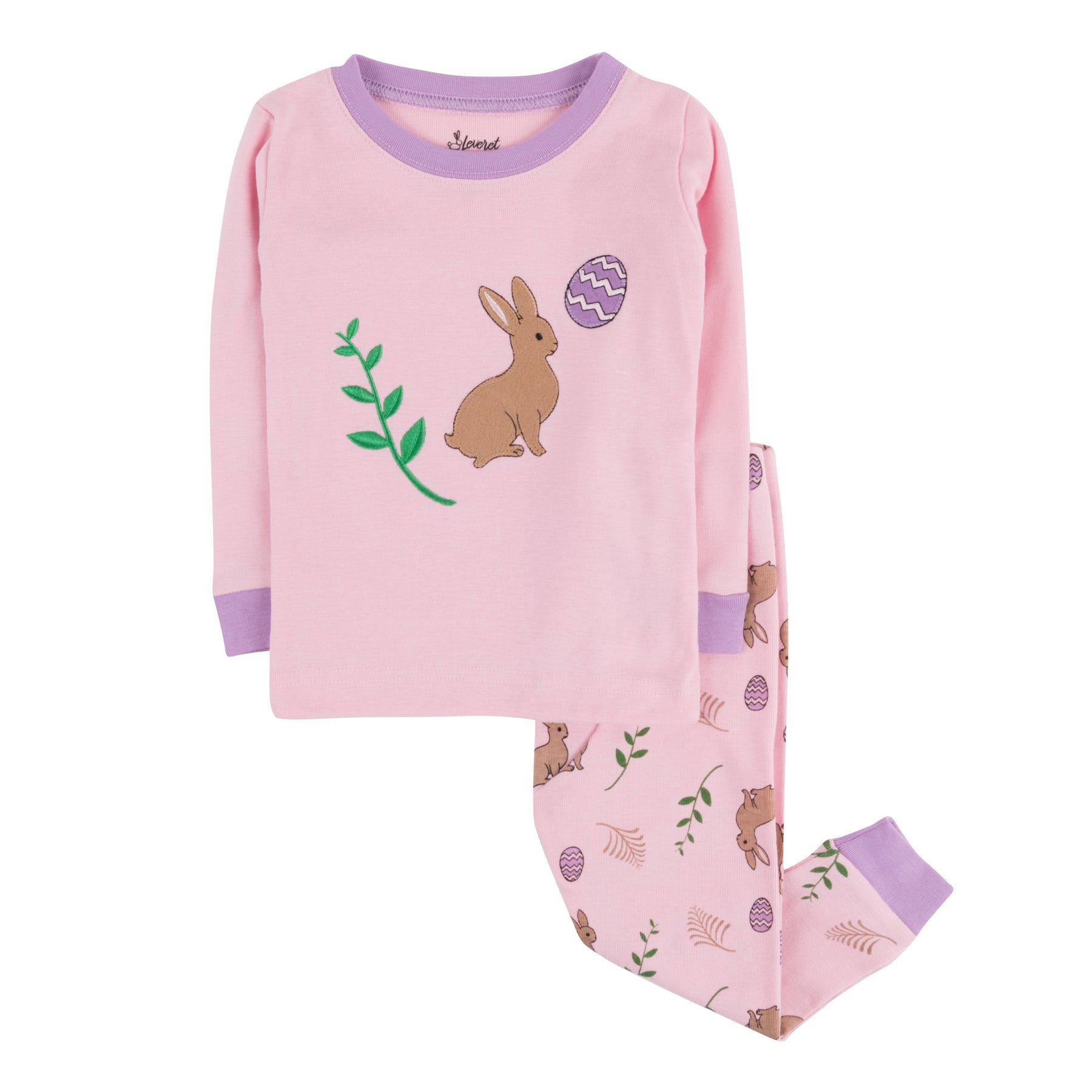 Kinder zwei Stück Baumwolle Pyjamas Bunny Egg