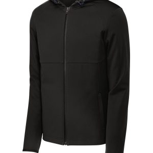 Sport-Tek Damen-Softshelljacke mit Kapuze. ST980