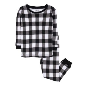 Weihnachten Kinder zwei Stück Baumwolle Pyjamas kariert
