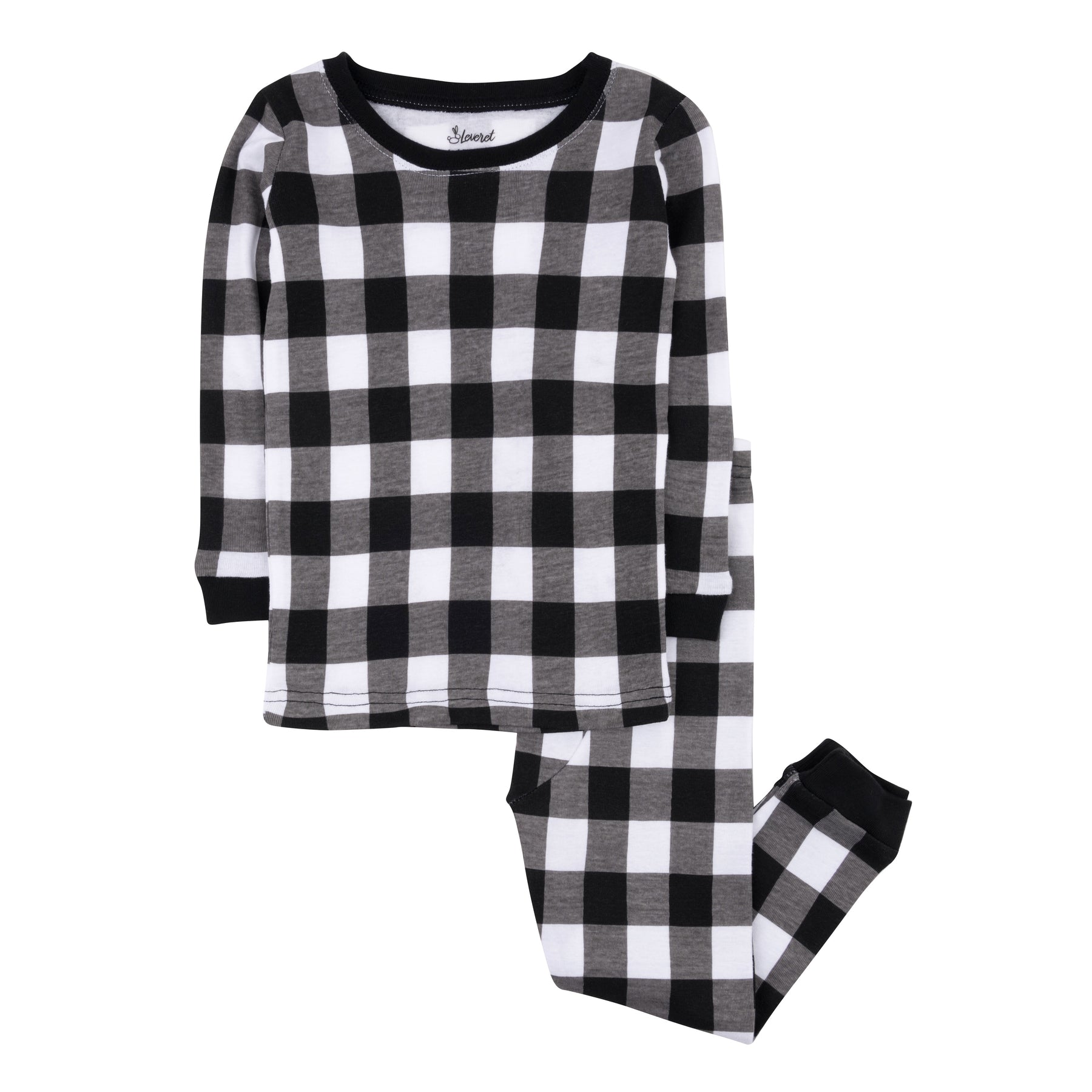 Weihnachten Kinder zwei Stück Baumwolle Pyjamas kariert
