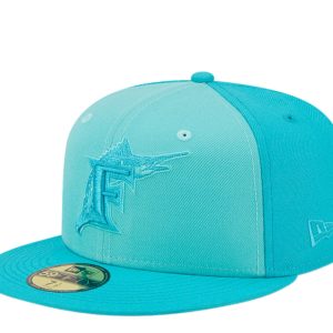 New Era miami marlins tri-tone team 59FIFTY ausgestattet 60355913 teal 7676495265852