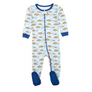 Kinder gefüttert Baumwolle Pyjama Regenbogenblau