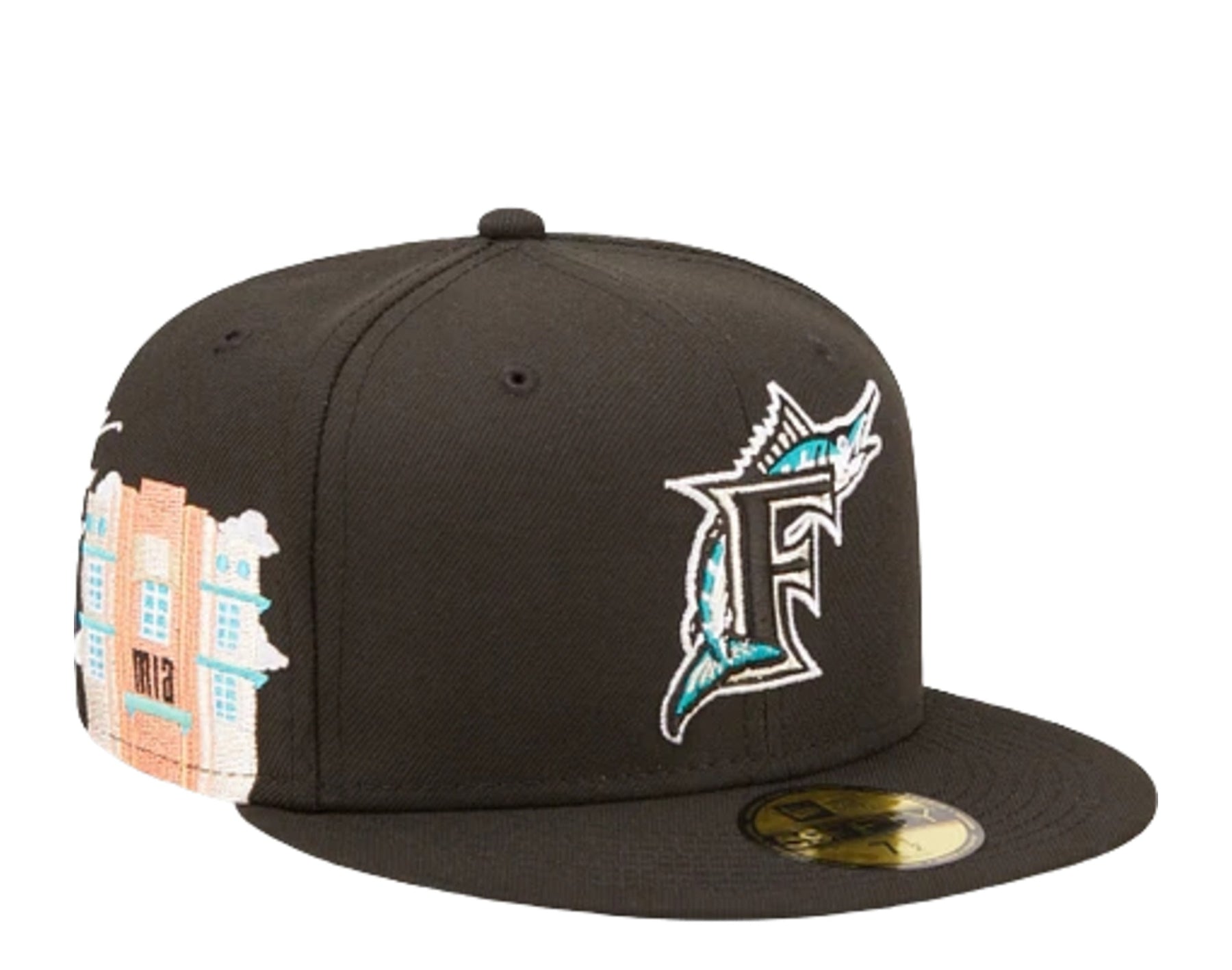 New Era 59Fifty MLB Florida Marlins Cloud Icon Schwarz Einbauhut 60243743