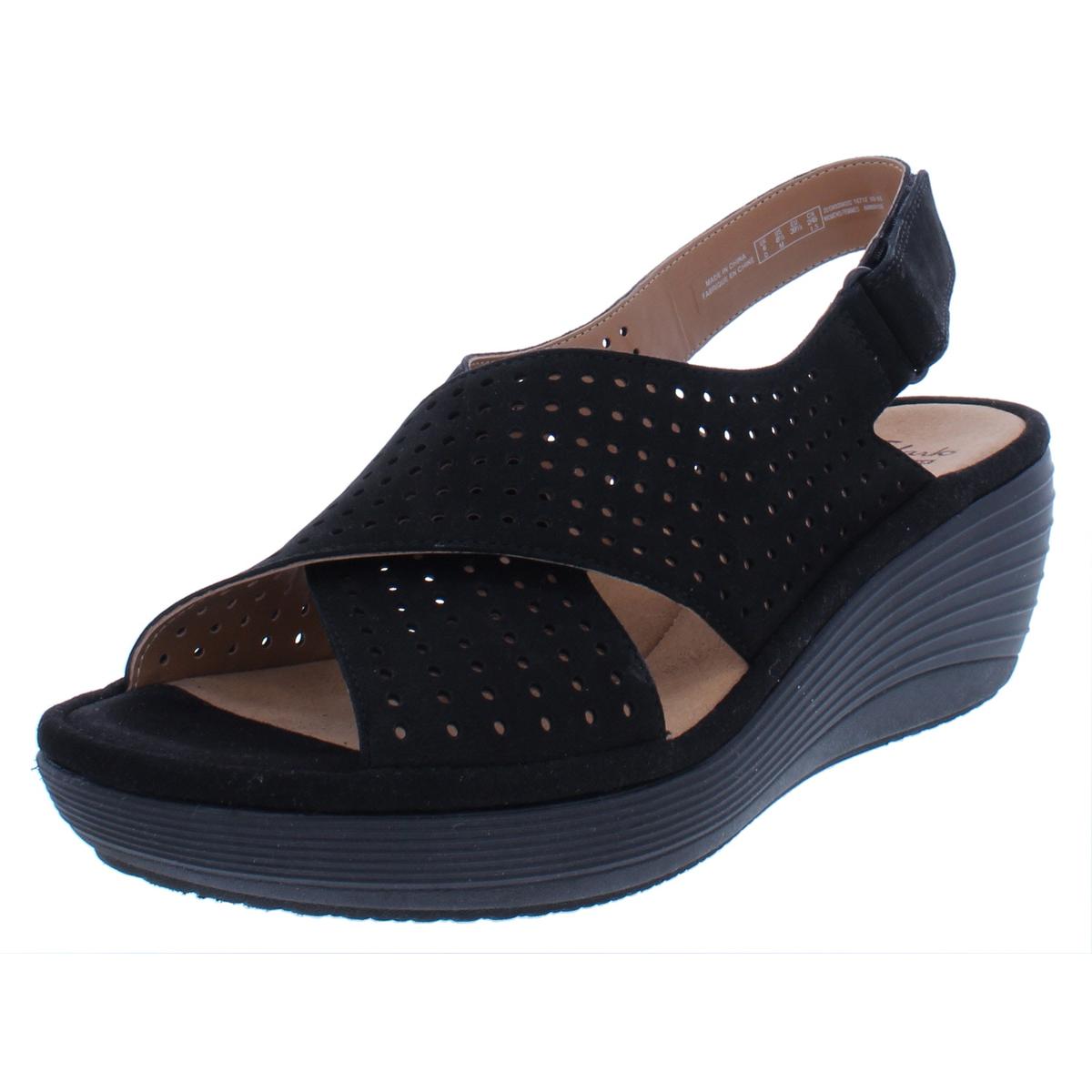 Reedly perforierte Sandalen mit Keilabsatz
