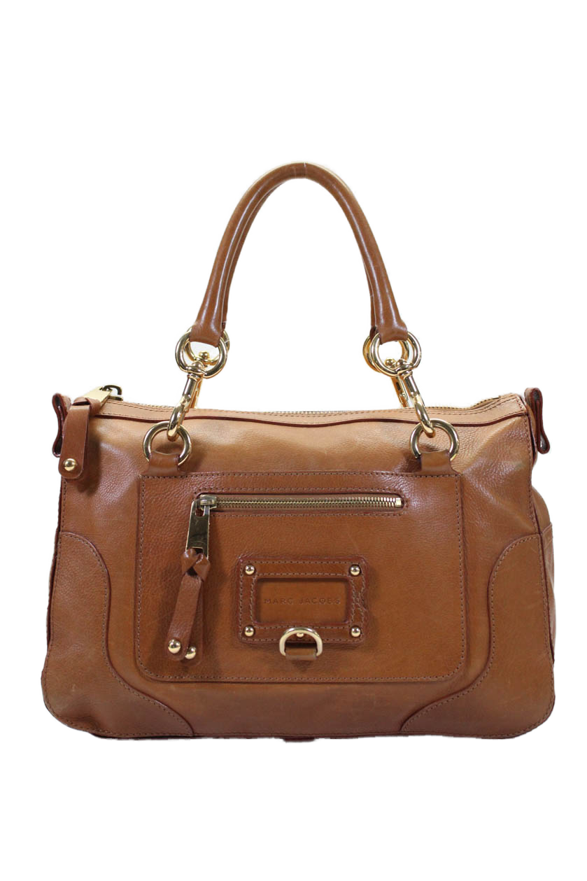 Marc Jacobs Damen Kamel Leder Reißverschluss Medium Tasche Handtasche – 7827707134012