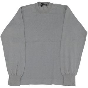 Dolce & Gabbana lange Ärmel Pullover aus grauer Baumwolle 7766483173436