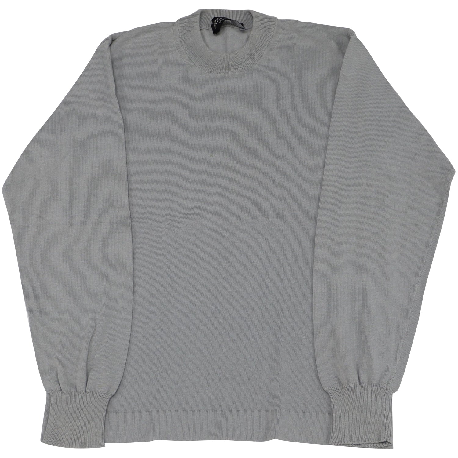 Dolce & Gabbana Pullover mit langen Ärmeln aus grauer Baumwolle