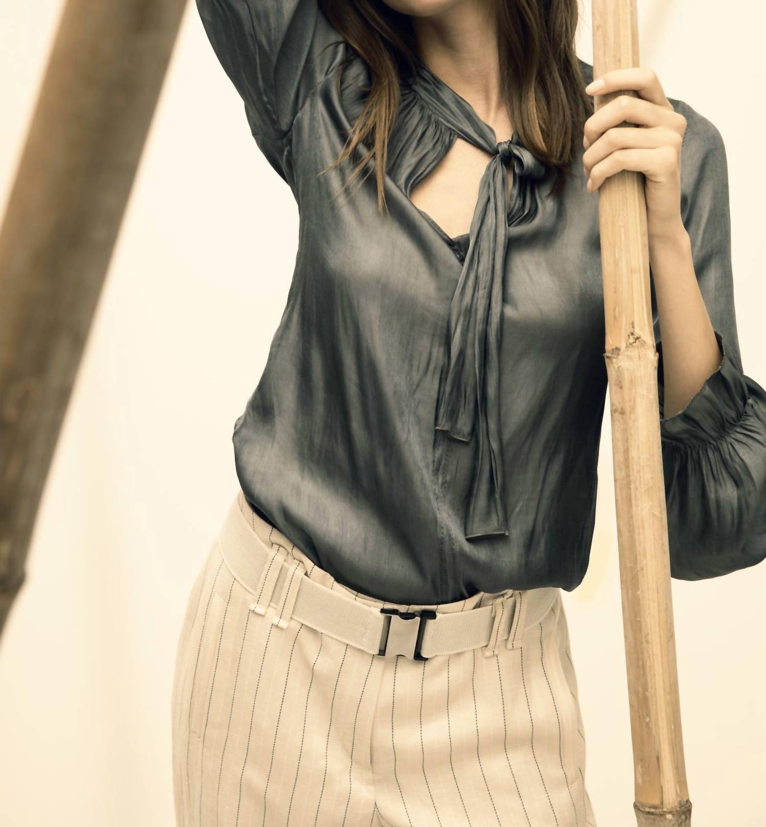 Satin Top in Eukalyptus
