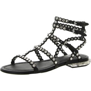 Sasha Leder Strapse Strapse Sandalen