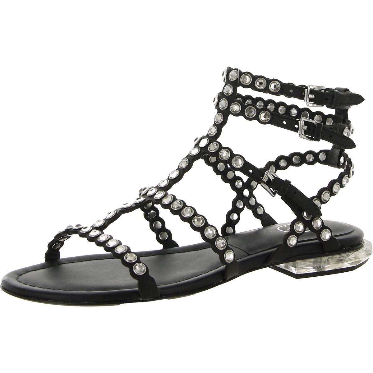 Sasha Leder Strapse Strapse Sandalen