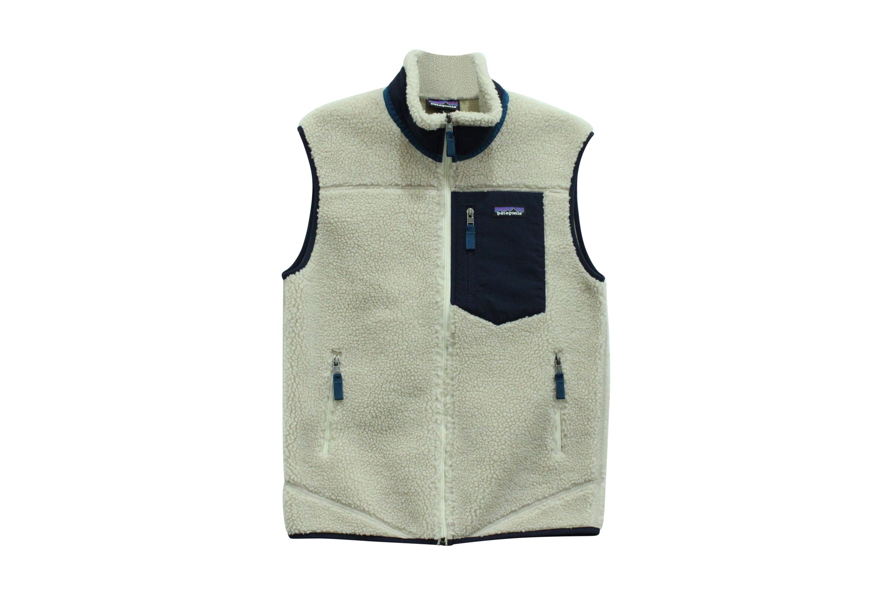 Patagonia Klassische Retro-X Fleece Weste aus beigeem Polyester