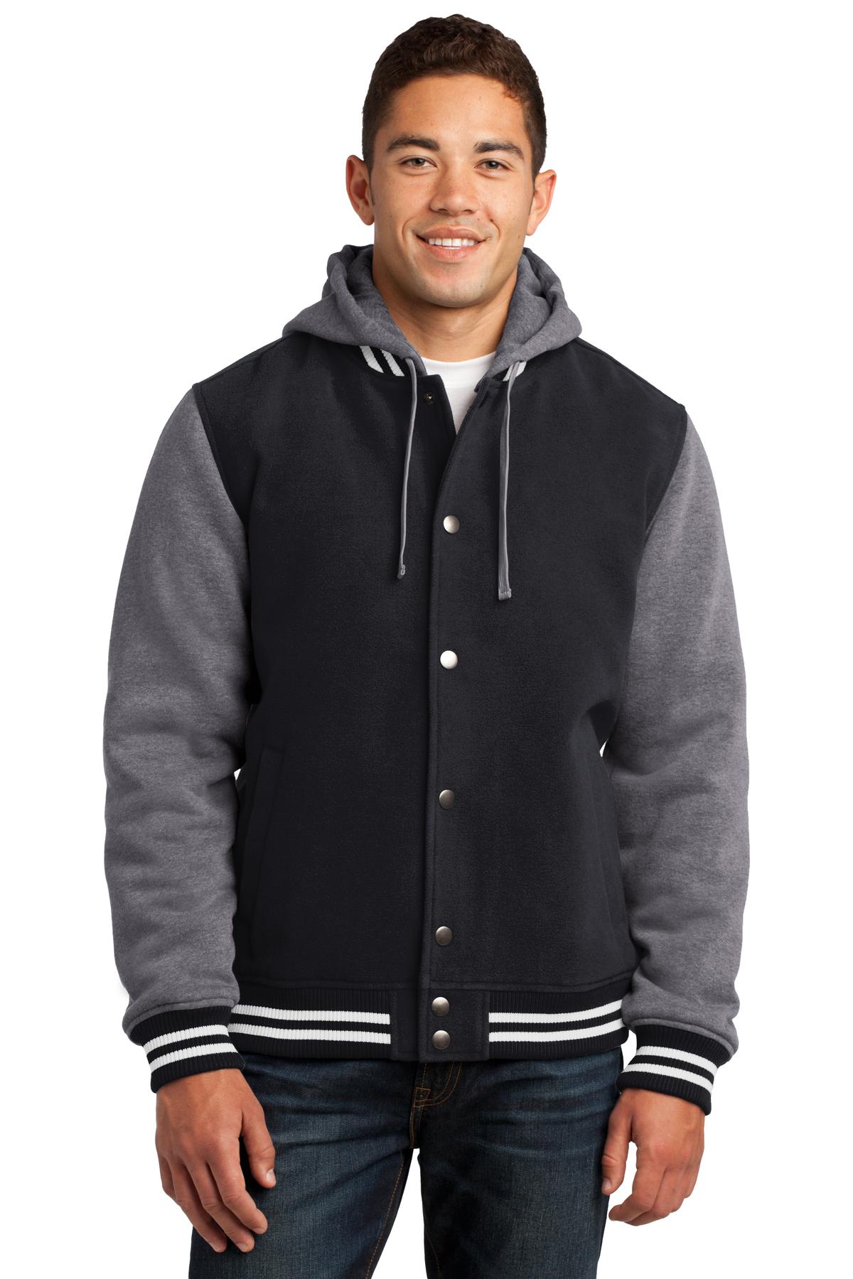 Sport-Tek Isolierte Letterman-Jacke für Herren