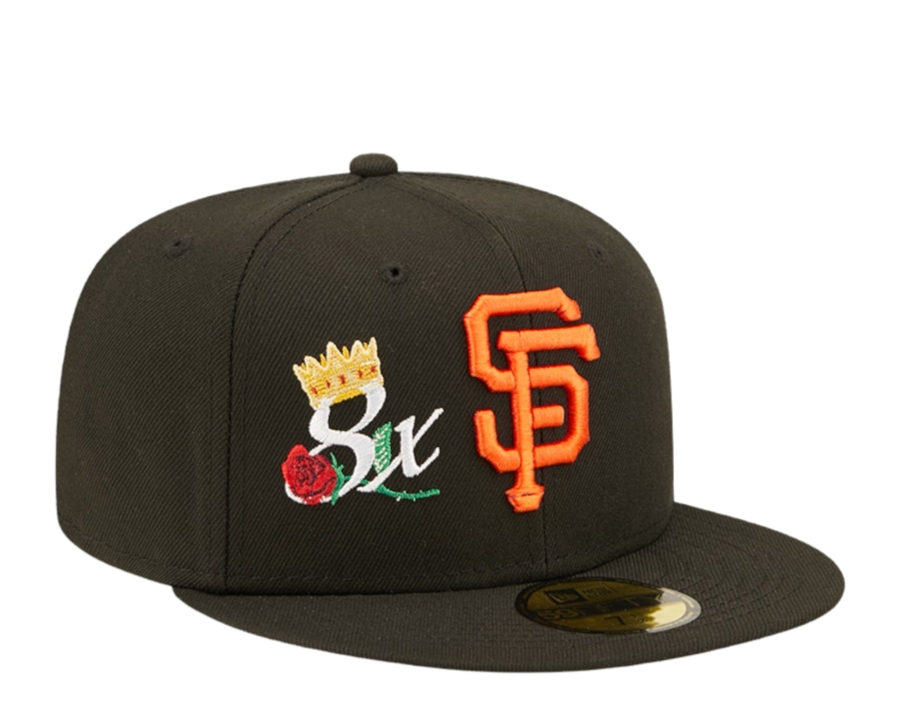 New Era 59Fifty MLB San Francisco Giants Krone 8X Champs Blk körpernah Hut 60243483