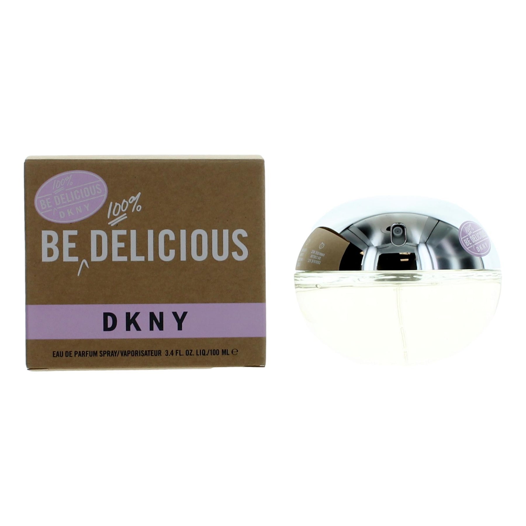 Be 100 pct Delicious DKNY von Donna Karan, 3.4 oz Eau de Parfum Spray für Damen
