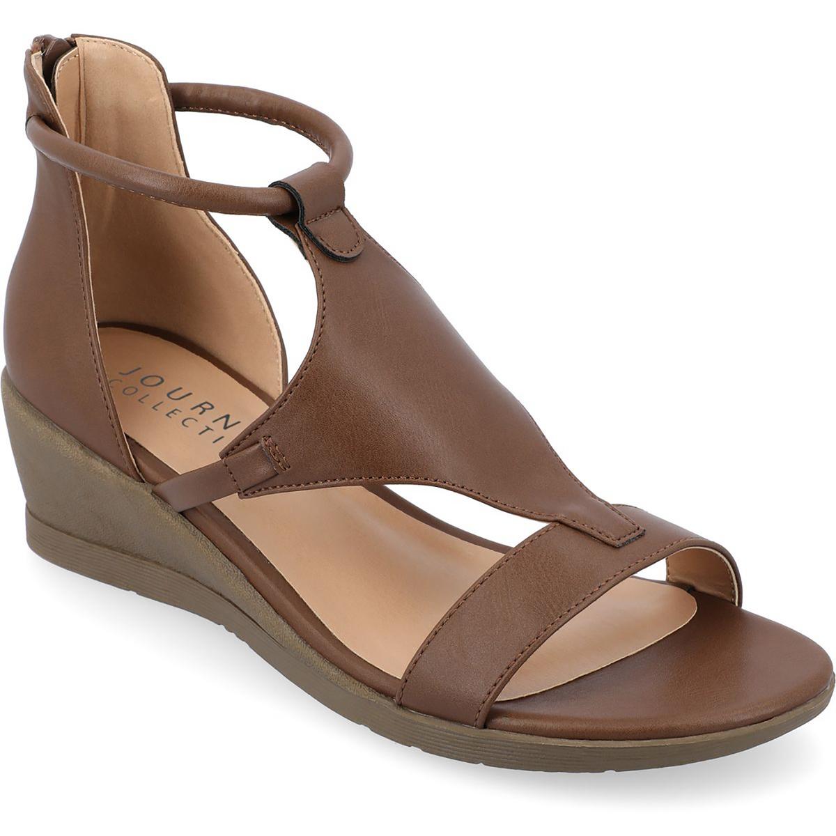 Diane von Furstenberg Patent T Strap Sandalen – Keilsandalen