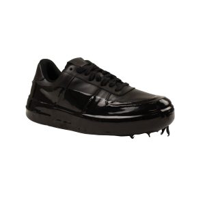 424 auf Fairfax Wax eingetaucht niedrige Sneaker – Schwarz