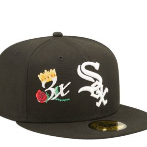 New Era 59Fifty MLB Chicago weiße Sox Krone 3X champs schwarz montiert Hut 60243491 7676488810556