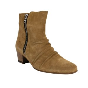 Amiri Stiefeletten aus Veloursleder – Hellbraun