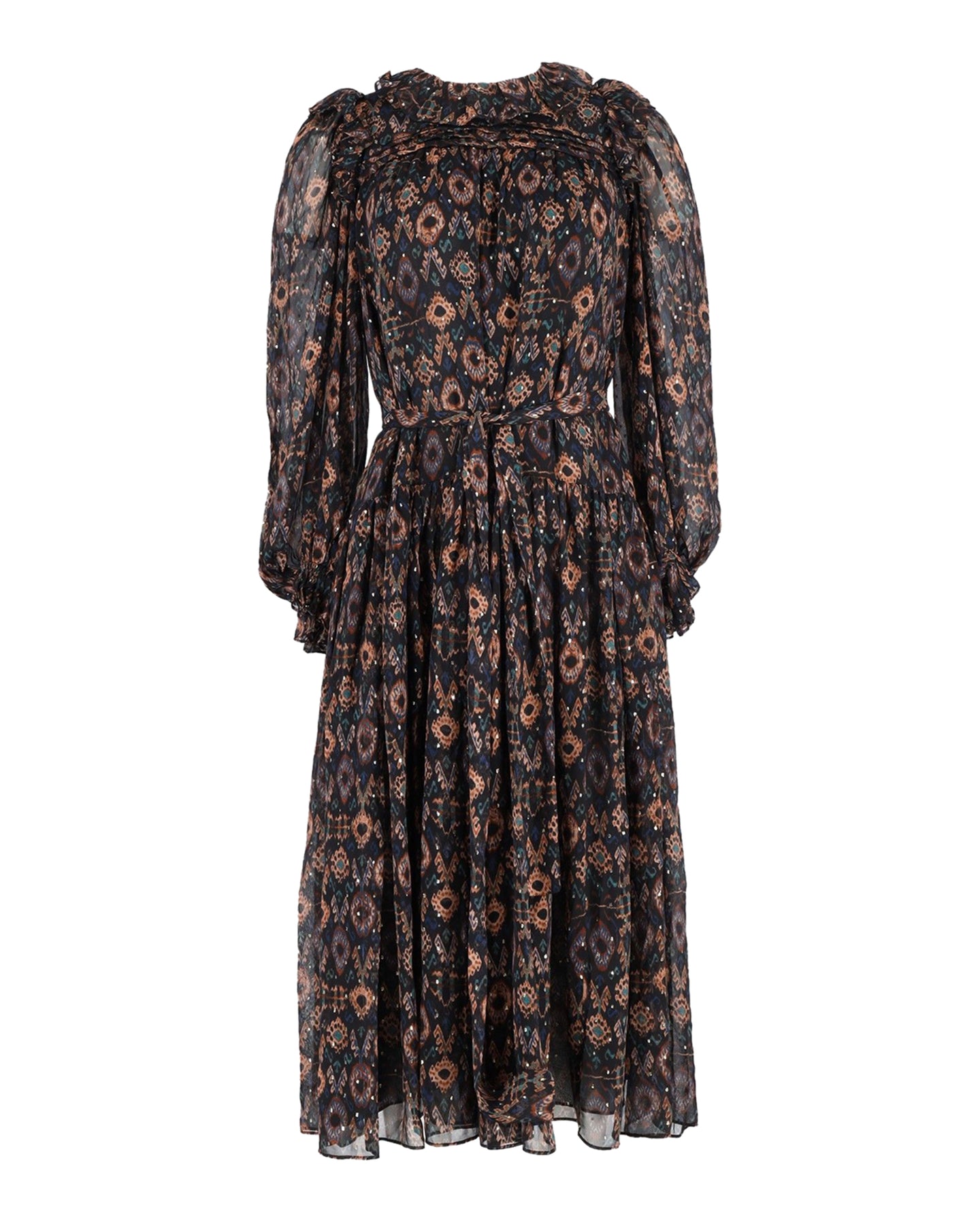 Ulla Johnson Geometric-Muster Midikleid aus mehrfarbiger Seide