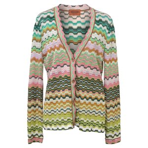 Missoni Knitted Print Button Down Twin set Strickjacke aus mehrfarbiger Baumwolle 7766488285244