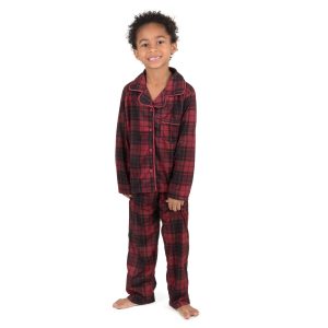 Weihnachten Kinder zwei Stück Flanell fühlen Pyjamas kariert