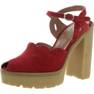 Wildleder Peep Toe Plateauschuhe