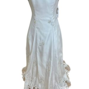 Damen off Schulter Hochzeitskleid in weiß 7765053440060