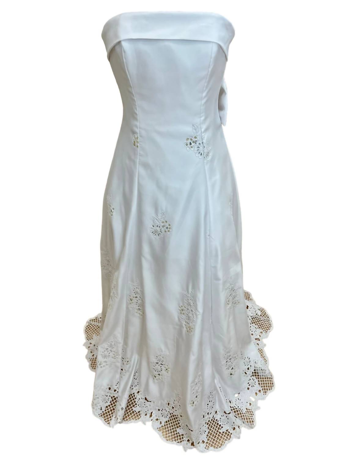 Damen schulterfrei Hochzeitskleid in Weiß