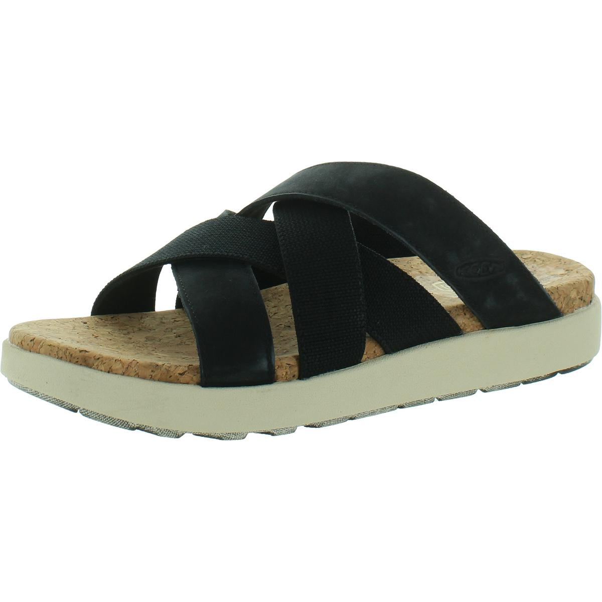 Elle Sandalen mit offenem Zehentrenner aus Leder