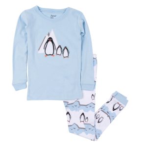 Weihnachten Kinder zwei Stück Baumwolle Pyjamas Pinguin