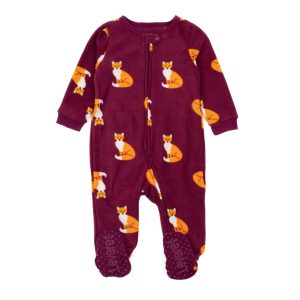 Kinder Fußfleece Pyjama Fuchs