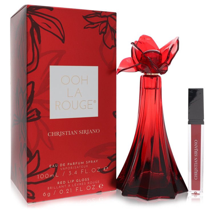Christian Siriano Ooh La Rouge von Christian Siriano Eau de Parfum Spray + 0,21 oz Rot Lipgloss 3,4 oz für Damen