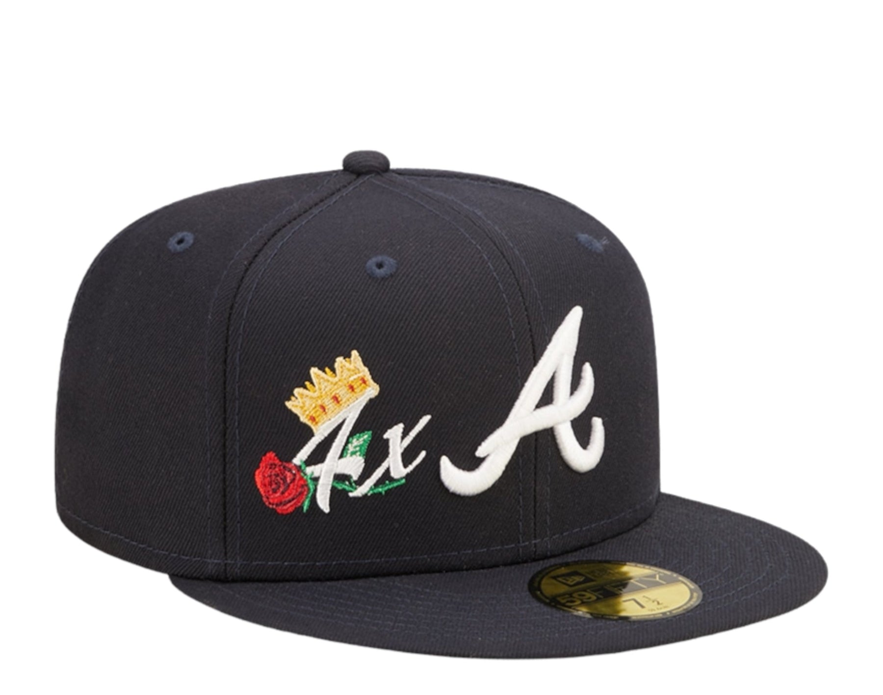 New Era 59Fifty MLB Atlanta Braves Crown 3X Champs Dunkelblau Einbauhut 60243476