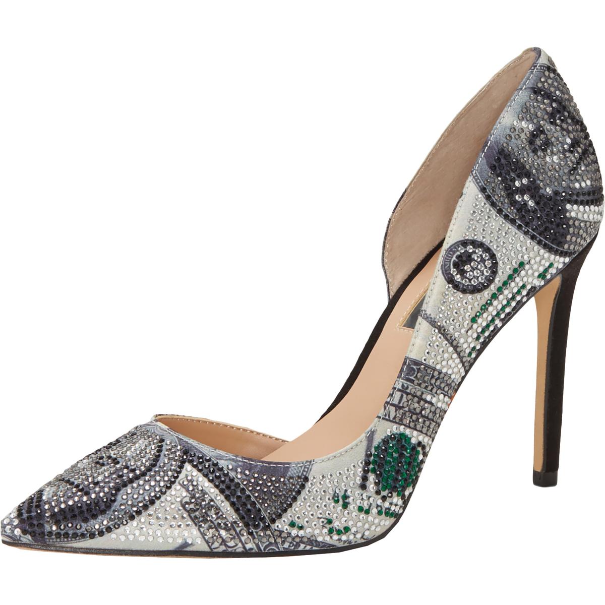 Kenjay Spitze Zehen Strass D'Orsay Absatzschuhe