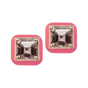 Bea Bongiasca Flower Funk 9K & Silber 4.38 ct. tw. Smocky Quarz Ohrstecker