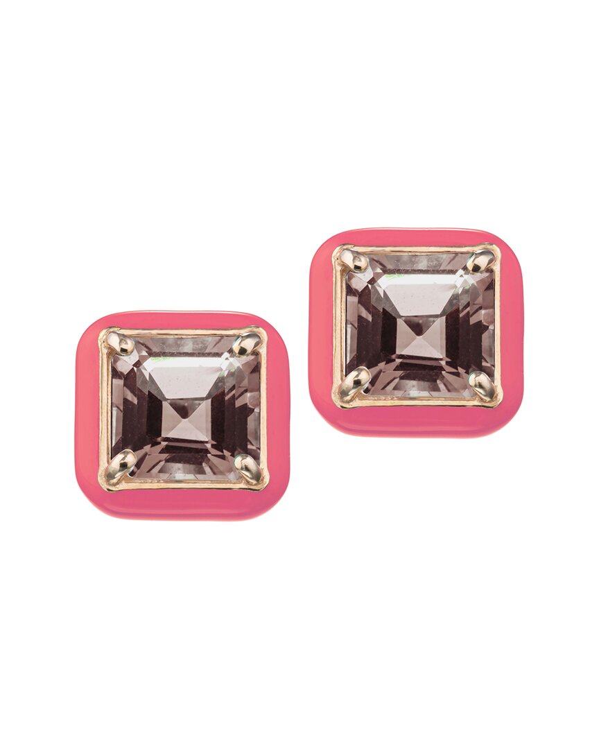 Bea Bongiasca Flower Funk 9K & Silber 4.38 ct. tw. Smocky Quarz Ohrstecker
