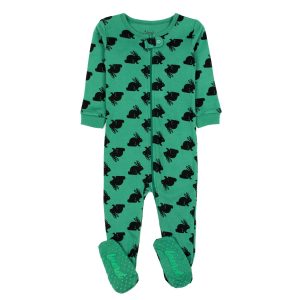 Kinder gefüttert Baumwolle Pyjamas Hase grün
