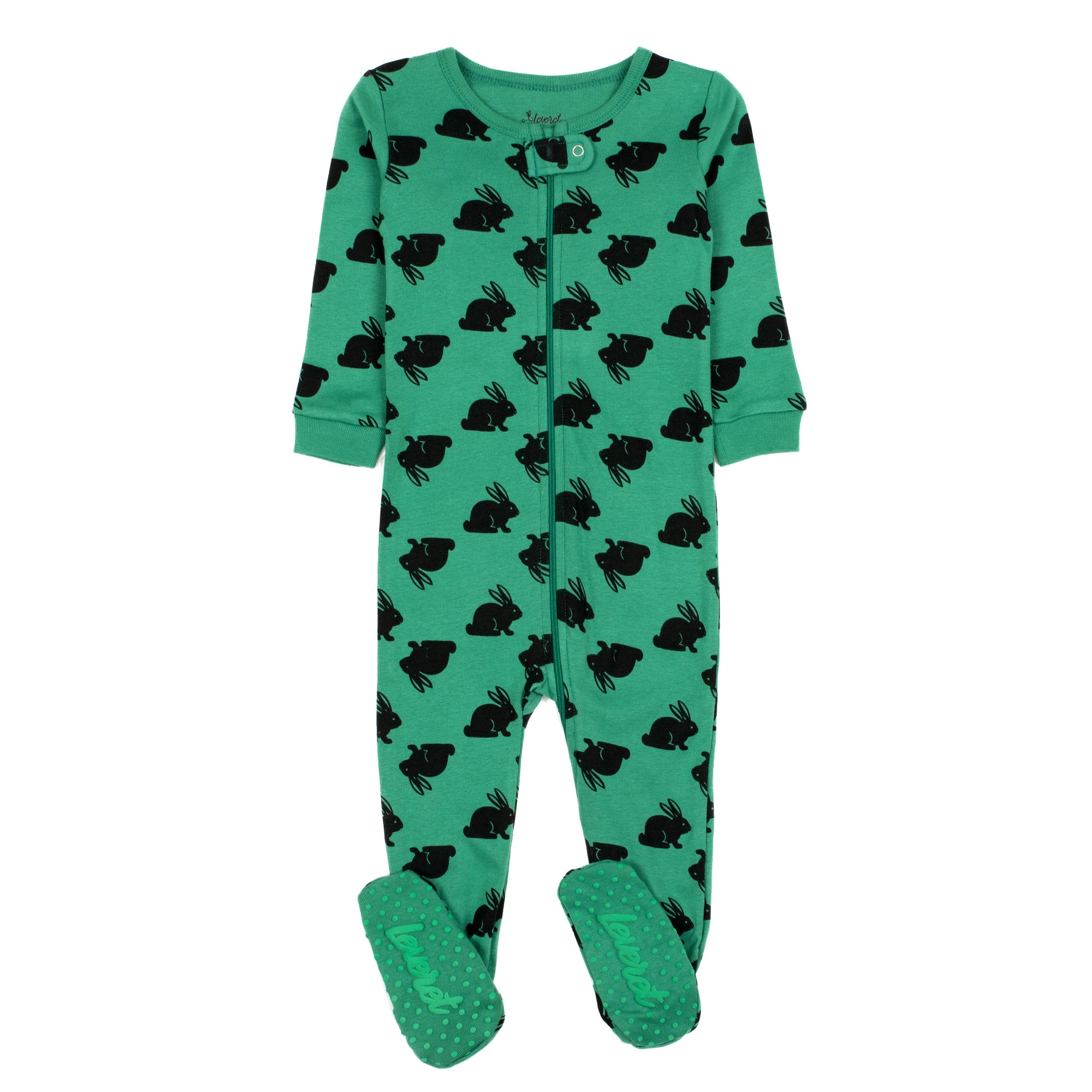 Kinder Fuß Baumwolle Pyjamas Bunny Grün