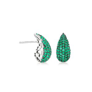 Ross-Simons Emerald Teardrop Ohrringe aus Sterling Silber 7676500443196