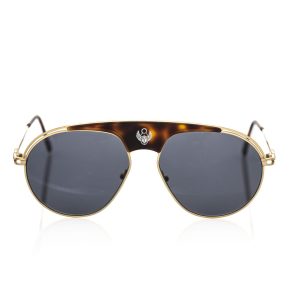 Frankie Morello Sleek Shield Sonnenbrille mit Metallic-Herren Akzente