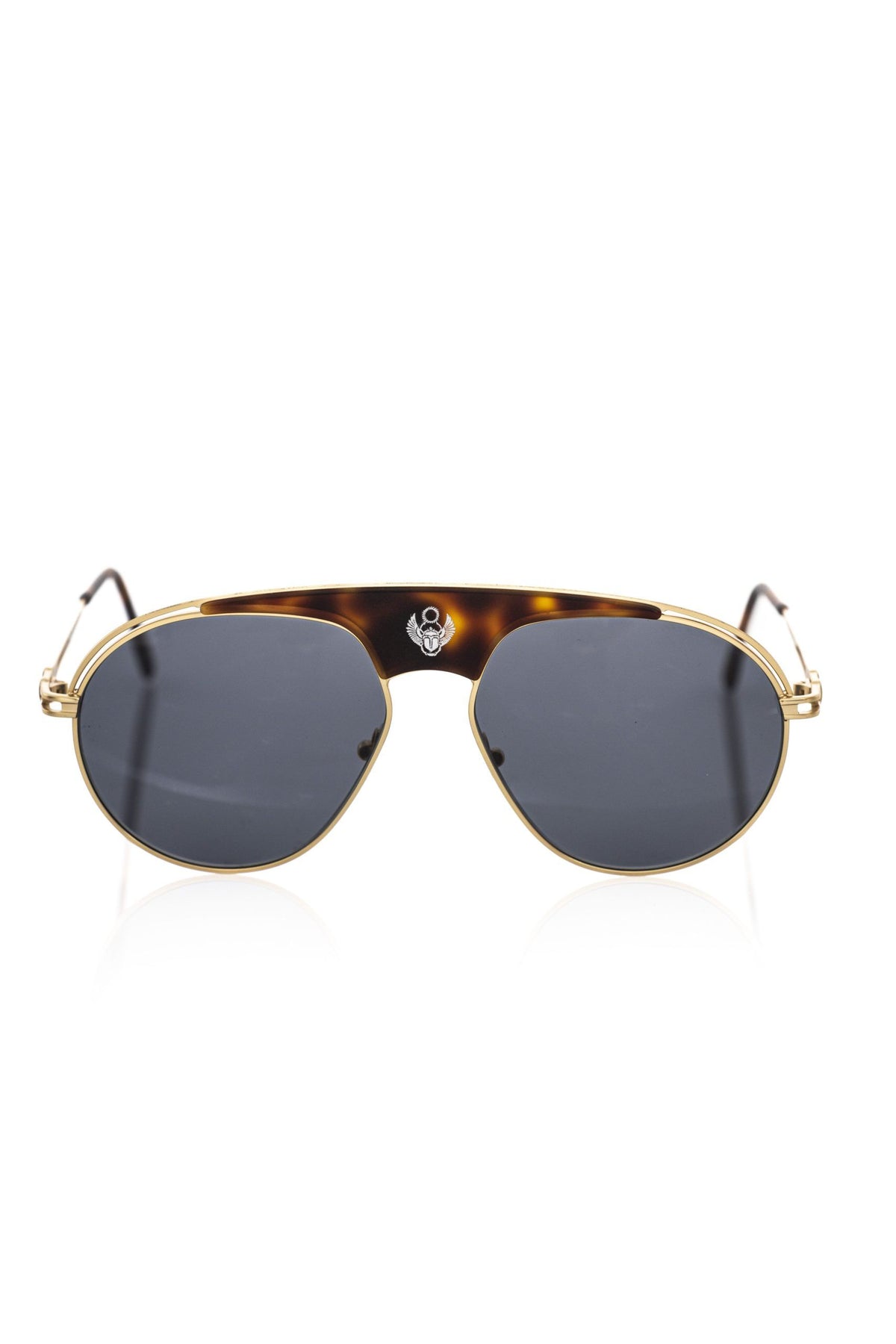 Frankie Morello Sleek Shield Sonnenbrille mit metallischen Akzenten für Herren