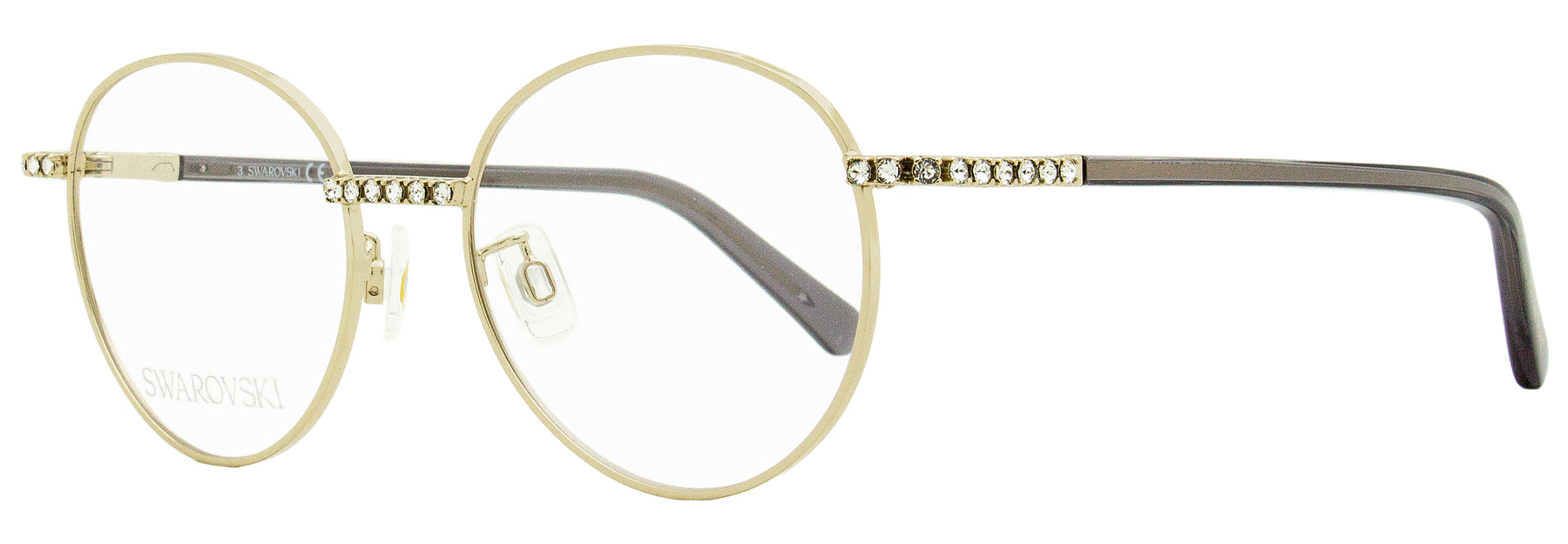 Swarovski Ovale Brillen für Damen SK5424 H 032 Blassgold/grau 51mm