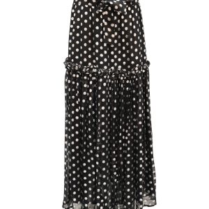 Dodo Bar oder Metallic Polka Dots Rock aus schwarzem Polyester
