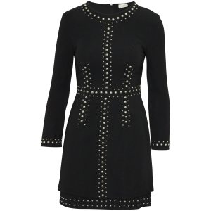 A.L.C. Madison Minikleid aus schwarzer Viskose mit Nieten
