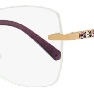 Swarovski Damen randlose Brille SK5394 028 gold/violett 55mm
